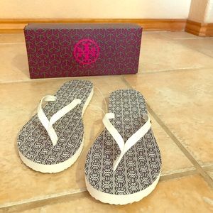 Tory Burch leather flip flops